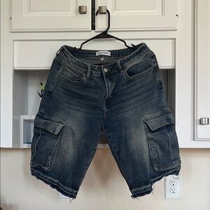 Ashley Mason Dark Blue Cargo Shorts